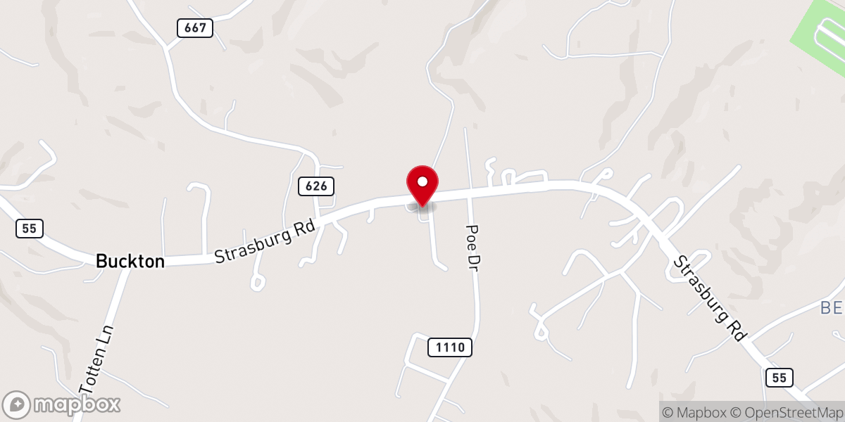 Map showing location of Buckton Presbyterian Church