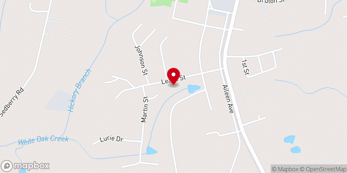 Map showing location of Mount Moriah Church
