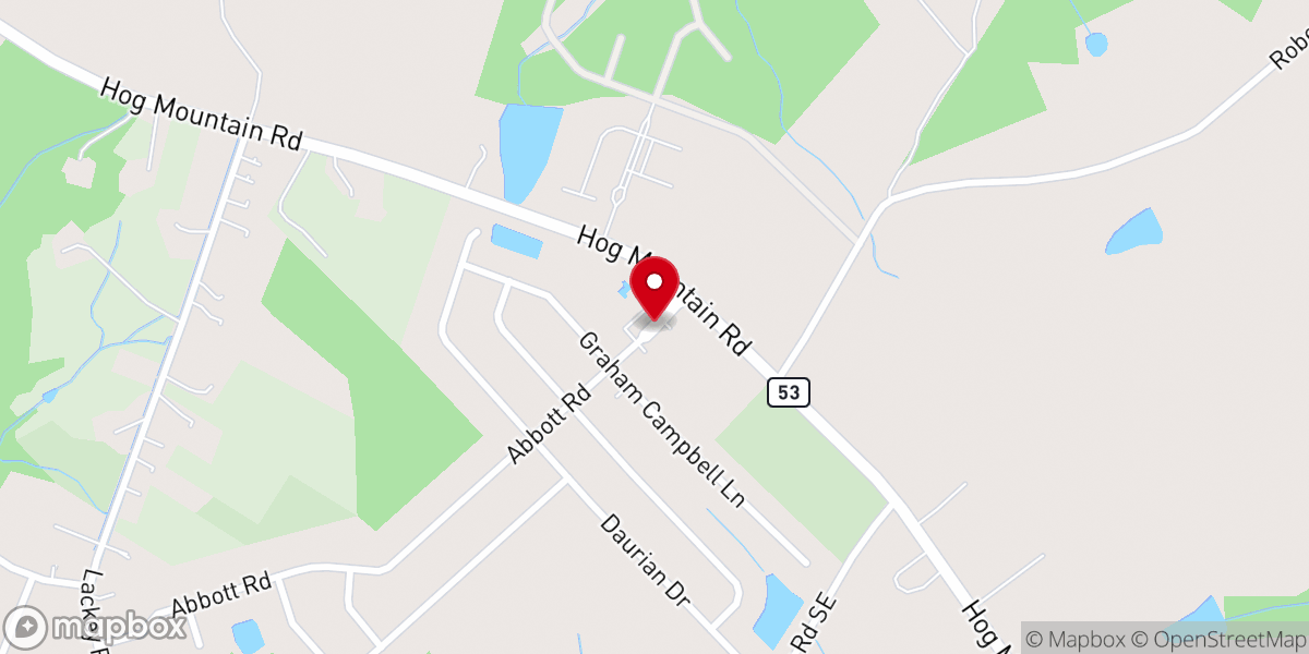 Map showing location of Dove Creek Baptist Church