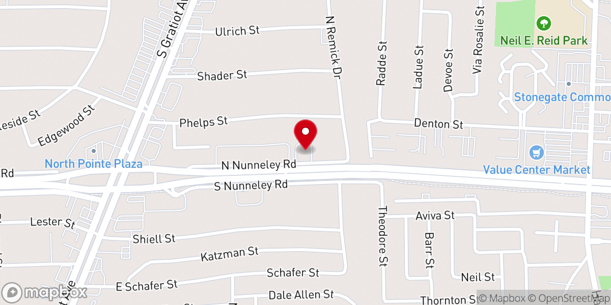 Map showing location of Unity East Church