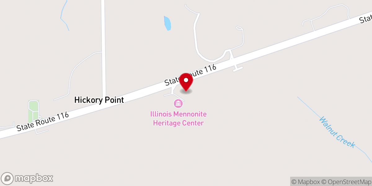Map showing location of Mennonite Heritage Center