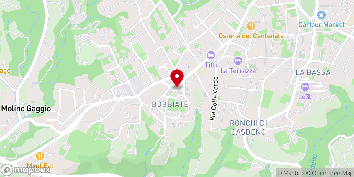 Map showing location of Chiesa di S. Grato in Bobbiate