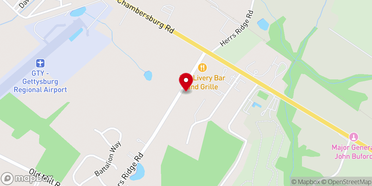 Map showing location of Herr's Ridge Mennonite Church
