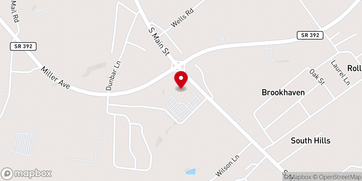 Map showing location of Central Baptist Church