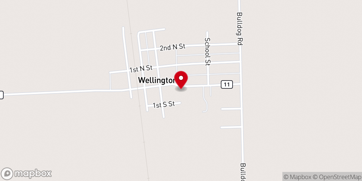 Map showing location of United Methodist Church