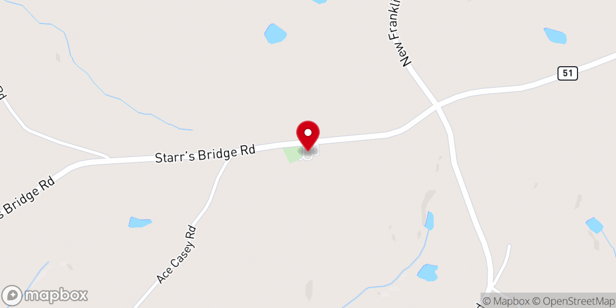 Map showing location of Gaines Chapel United Methodist Church
