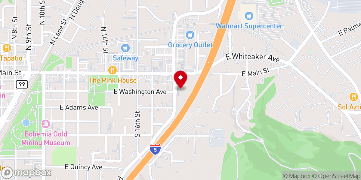 Map showing location of Hope Fellowship Church