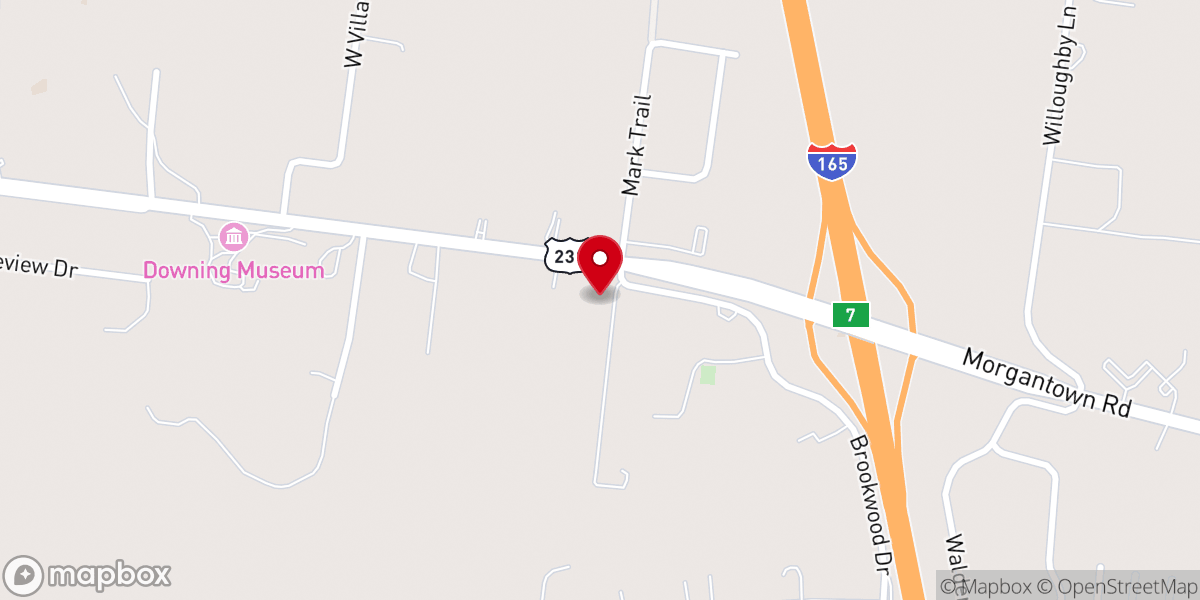 Map showing location of United Calvary Baptist Church