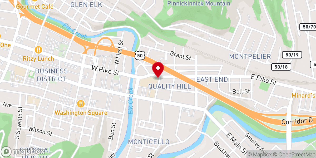 Map showing location of Immaculate Conception Roman Catholic Church