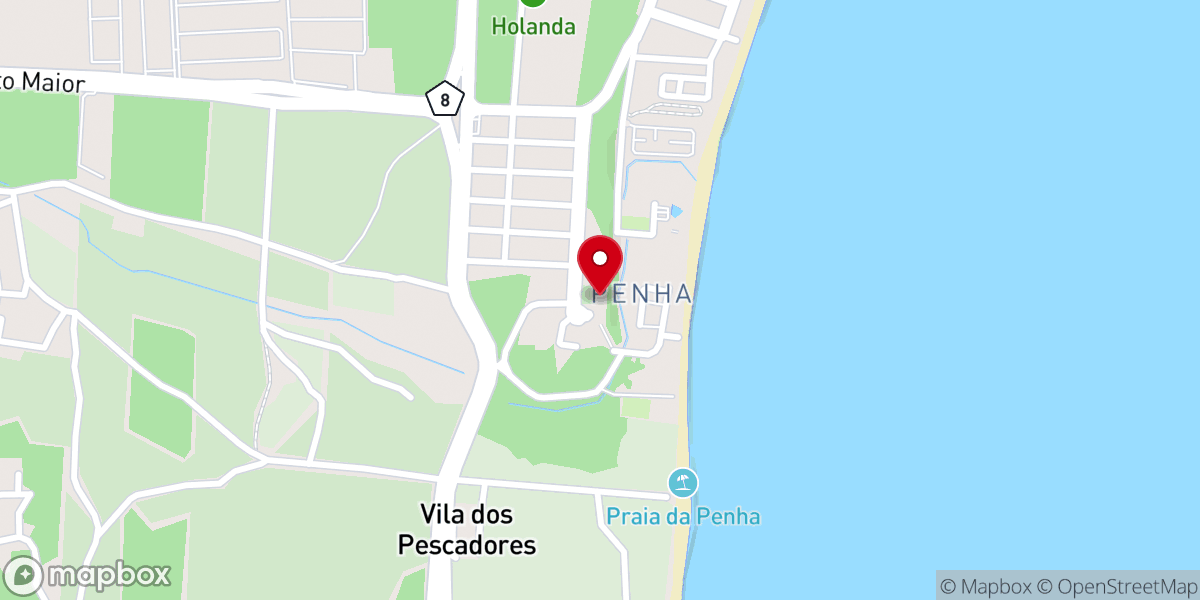 Map showing location of Santuário de Nossa Senhora da Penha