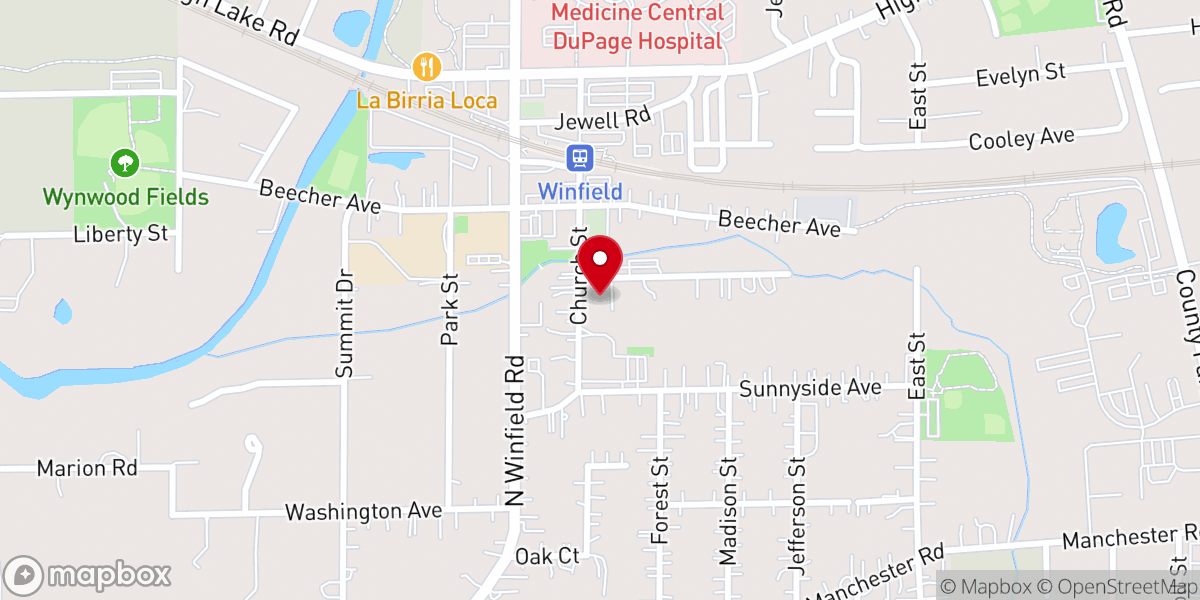 Map showing location of St John The Baptist Catholic Church