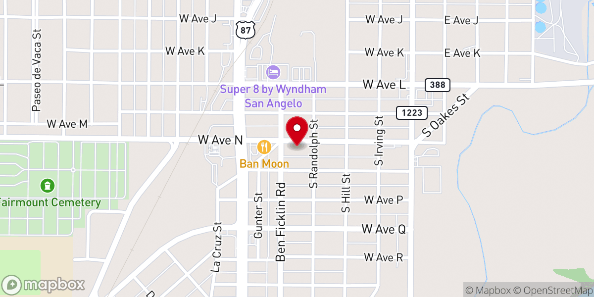 Map showing location of Nazareth Presbyterian Church