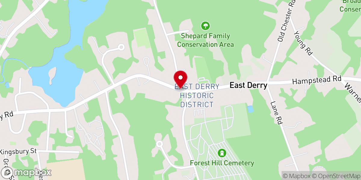 Map showing location of East Derry