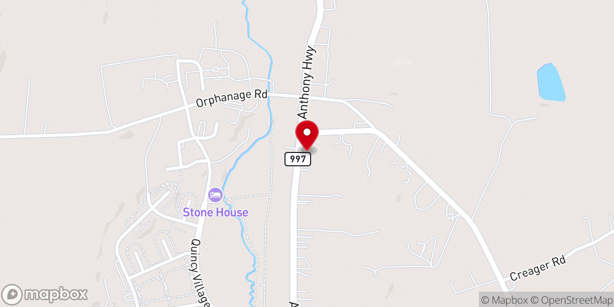 Map showing location of Quincy United Methodist Church