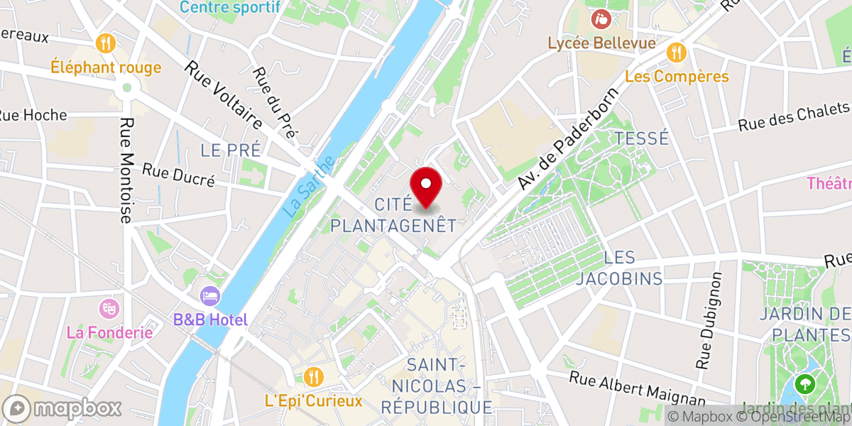 Map showing location of Maison Scarron
