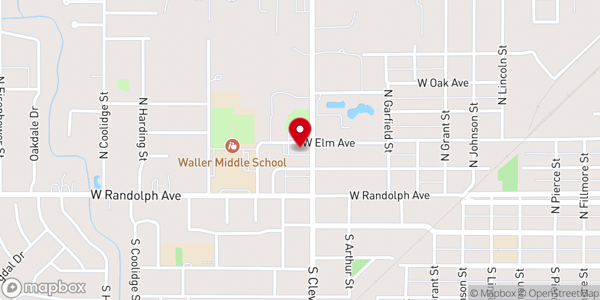 Map showing location of Enid First Church of the Nazarene