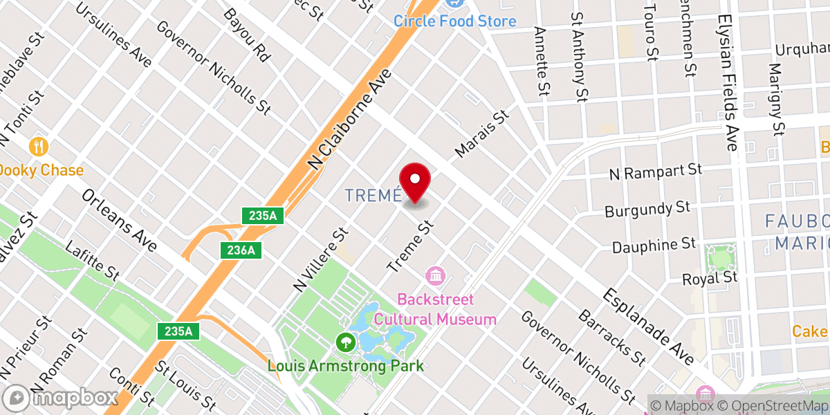 Map showing location of Holy Faith Temple Baptist Church