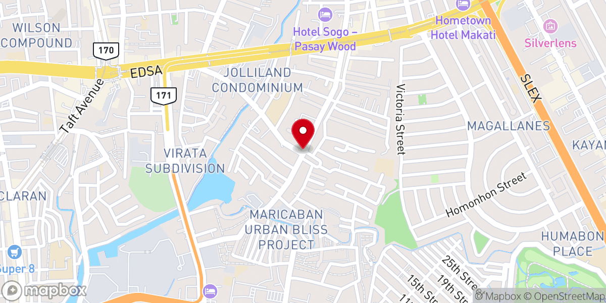 Map showing location of MCGI - Malibay