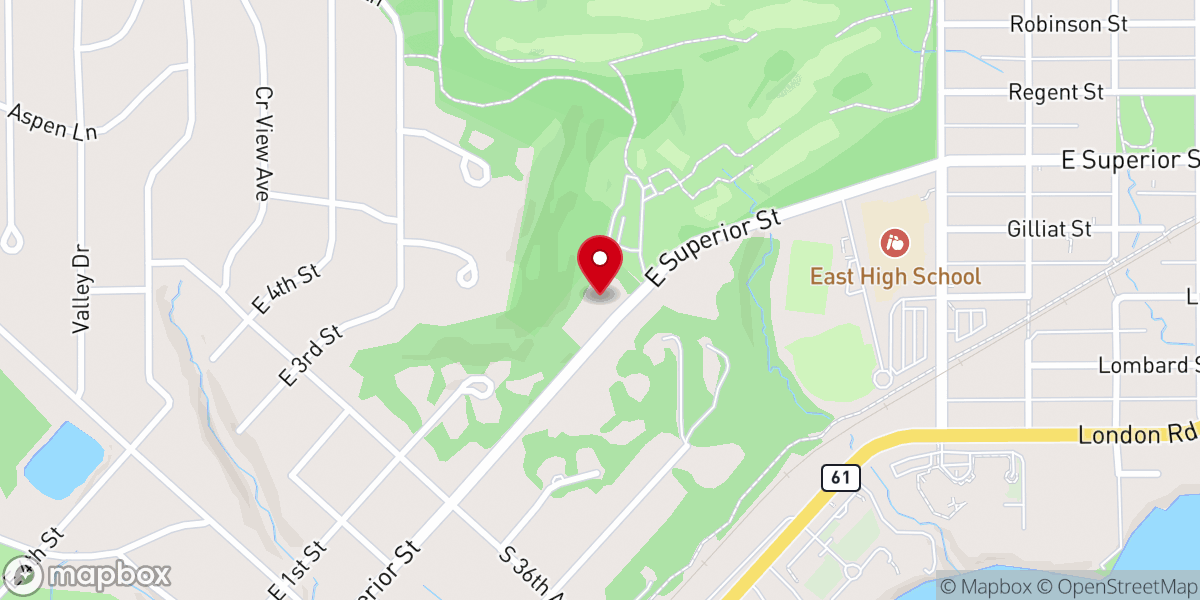 Map showing location of Duluth Congregational Church