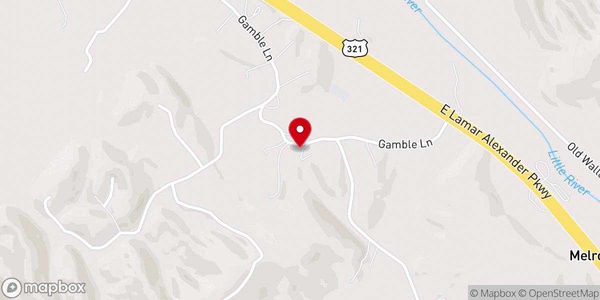 Map showing location of Ridgeview Baptist
