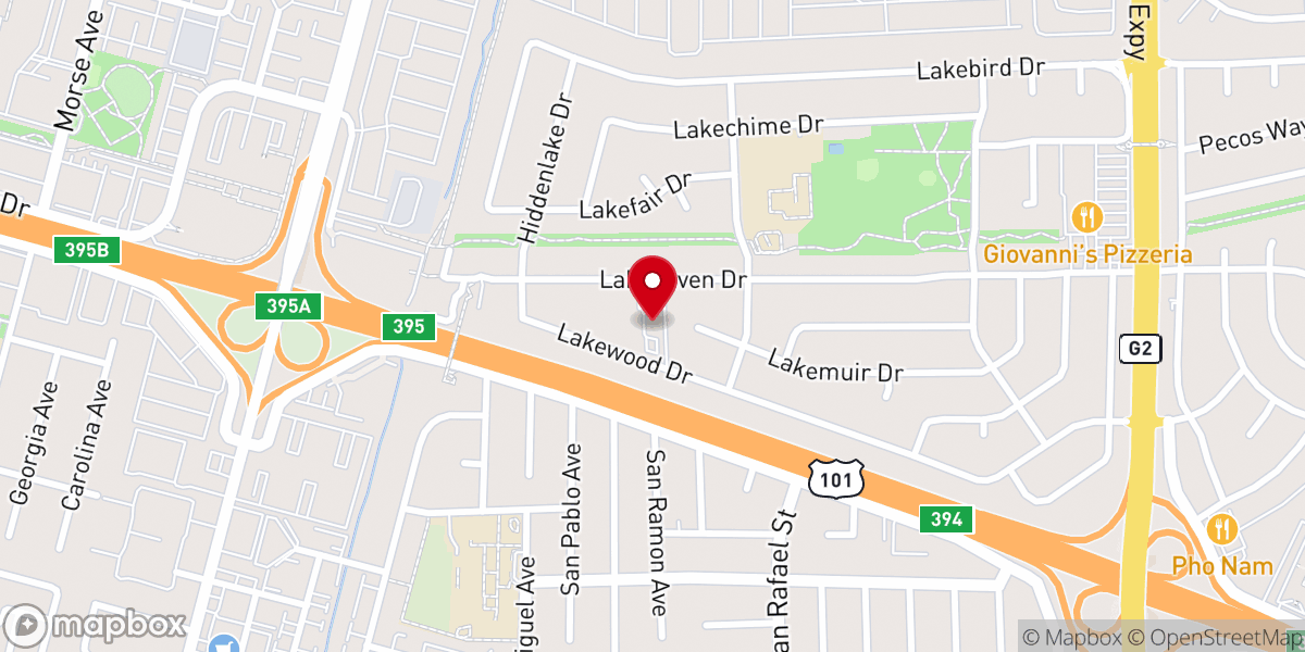 Map showing location of Silicon Valley Reformed Baptist Church