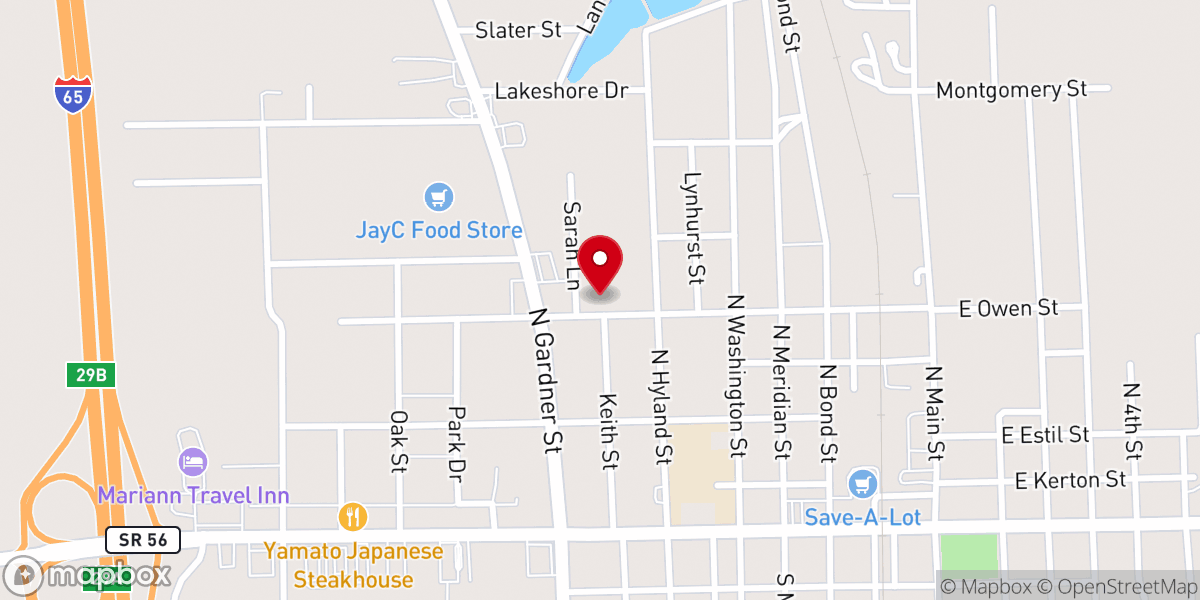 Map showing location of Bread of Life Fellowship