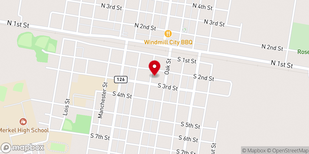 Map showing location of Methodist Parsonage