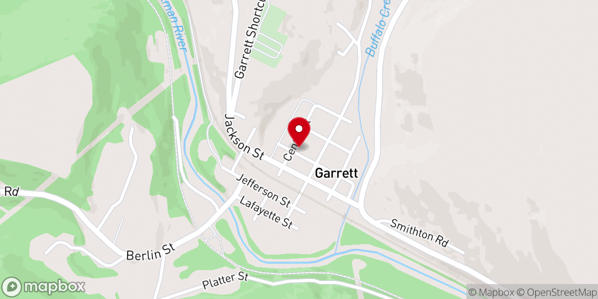 Map showing location of Mt. Tabor Lutheran Church