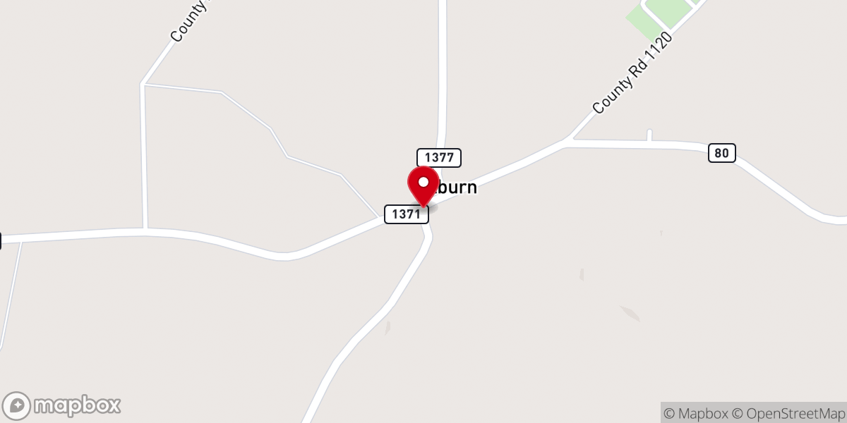 Map showing location of Milburn United Methodist Church Food Pantry