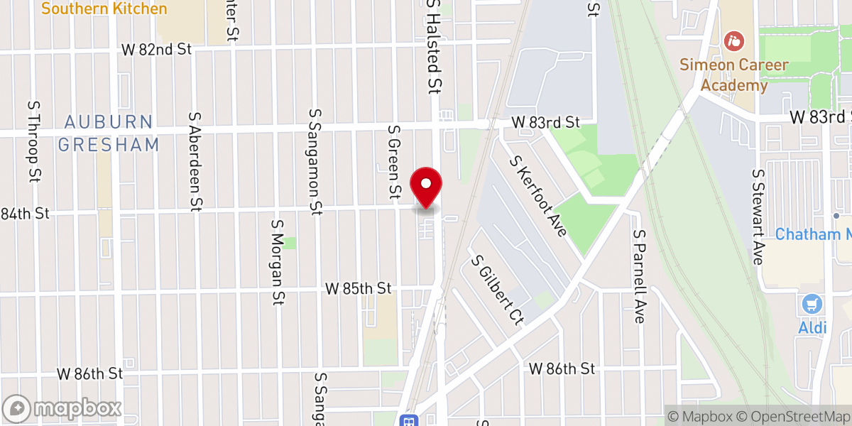 Map showing location of New Faith Church
