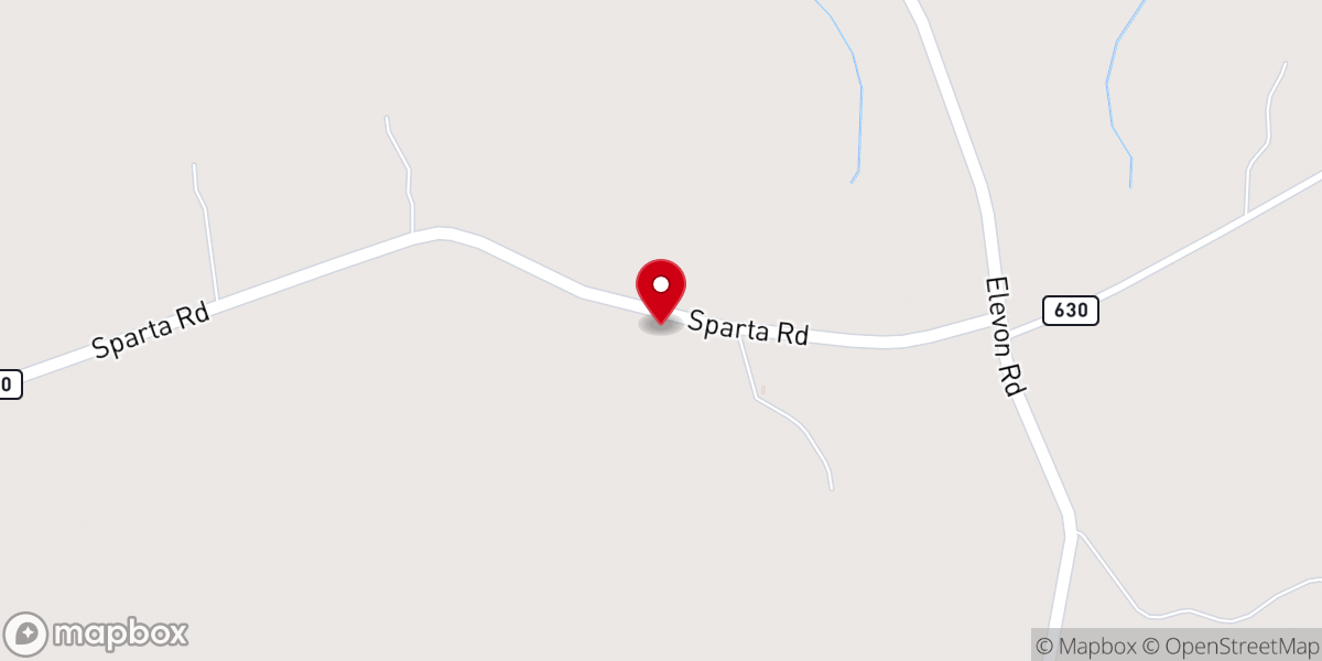 Map showing location of New Liberty Church