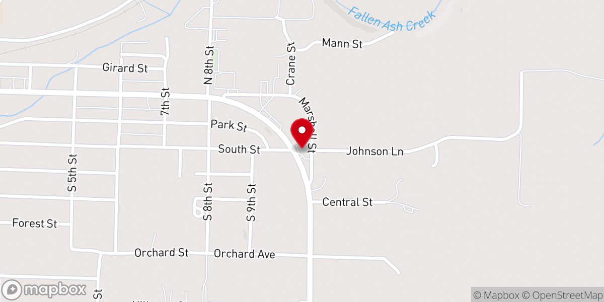 Map showing location of Church of God
