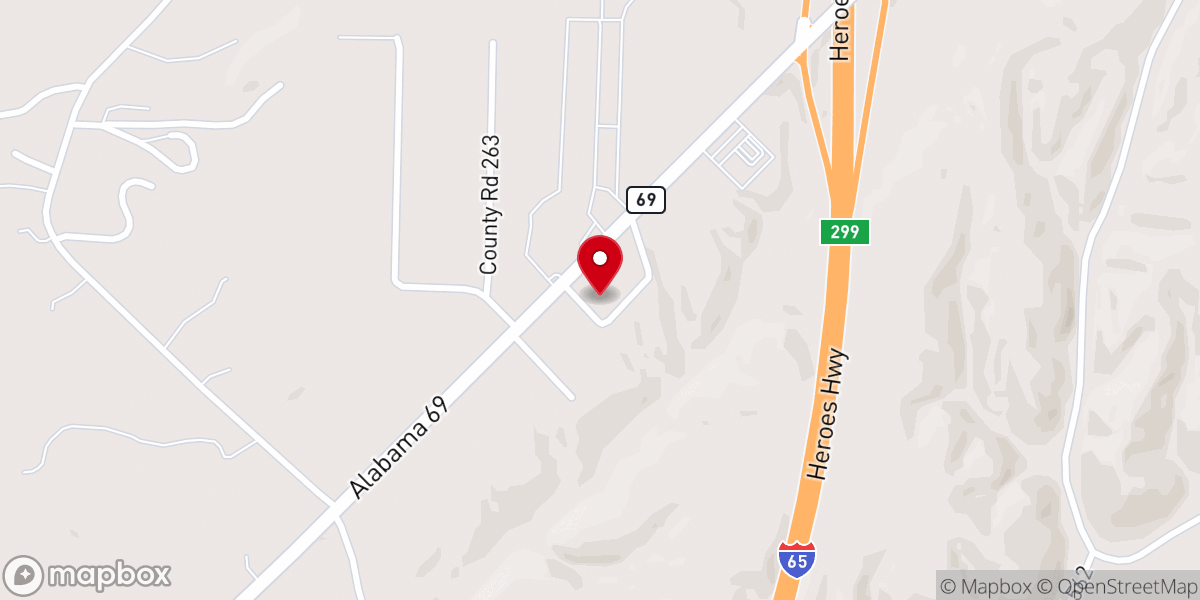 Map showing location of Life Church