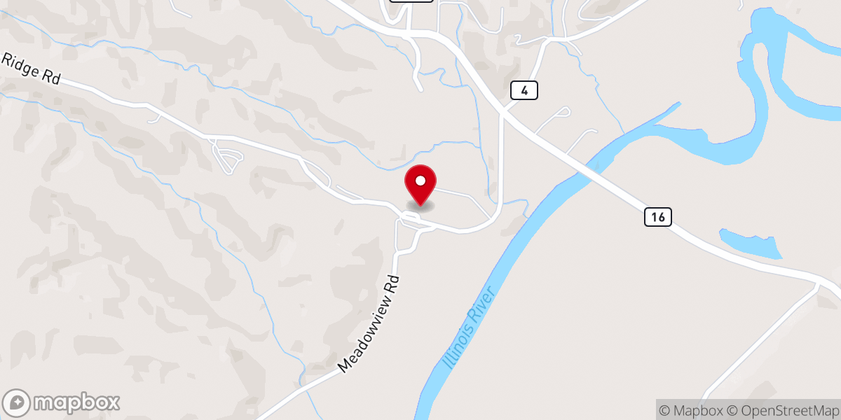 Map showing location of Outreach Center Church