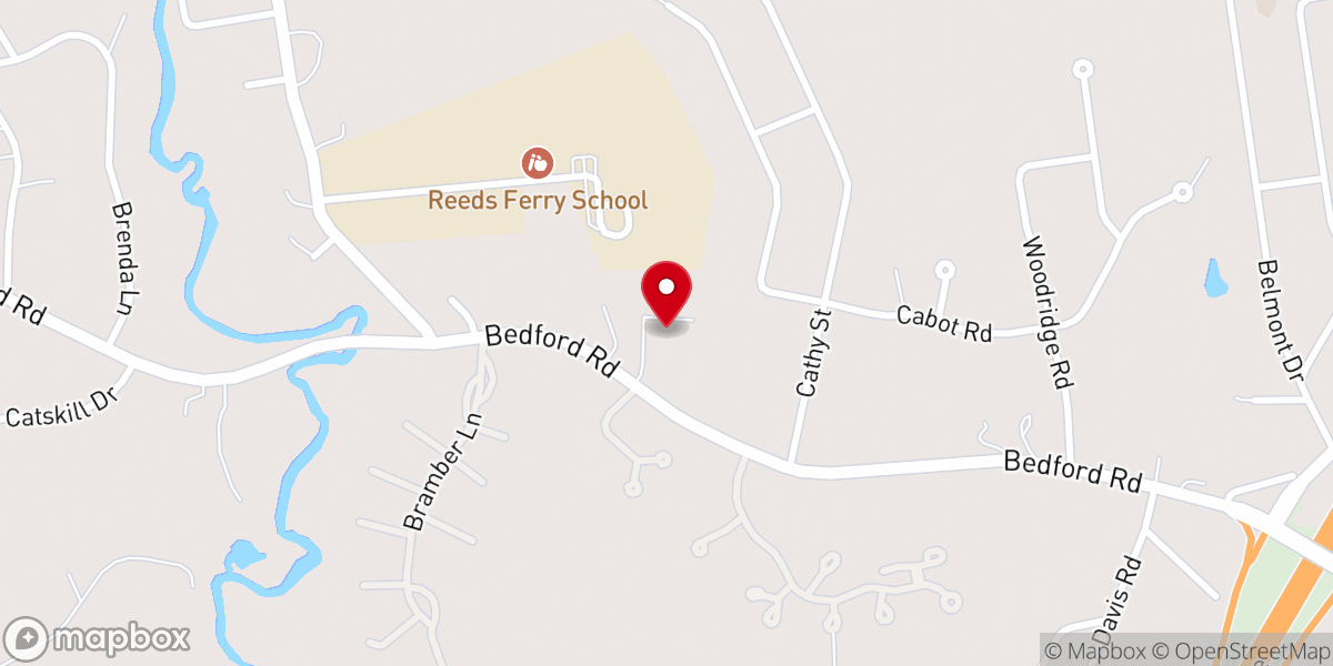 Map showing location of Bedford Road Baptist Church