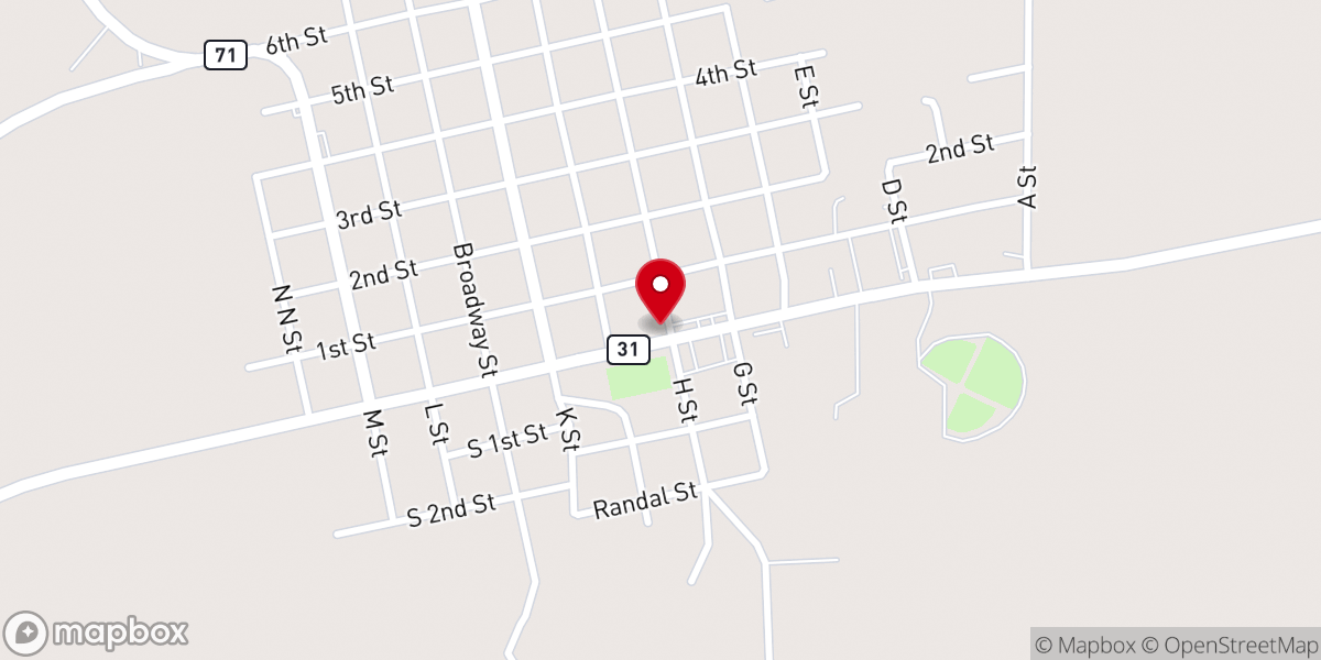 Map showing location of Mallory Chapel