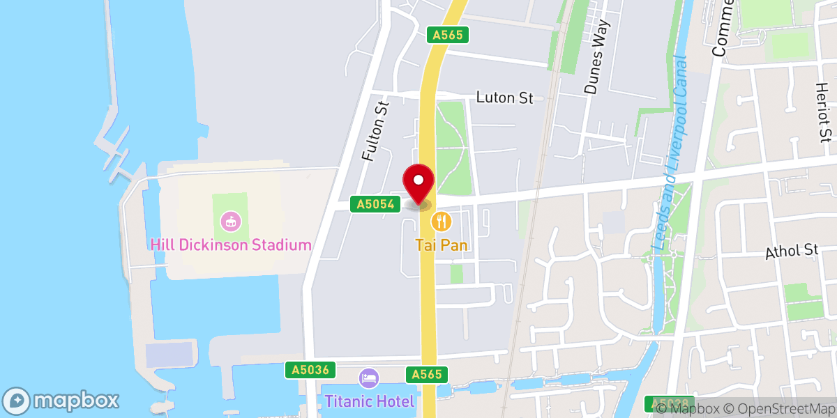 Map showing location of Abbey Logistics