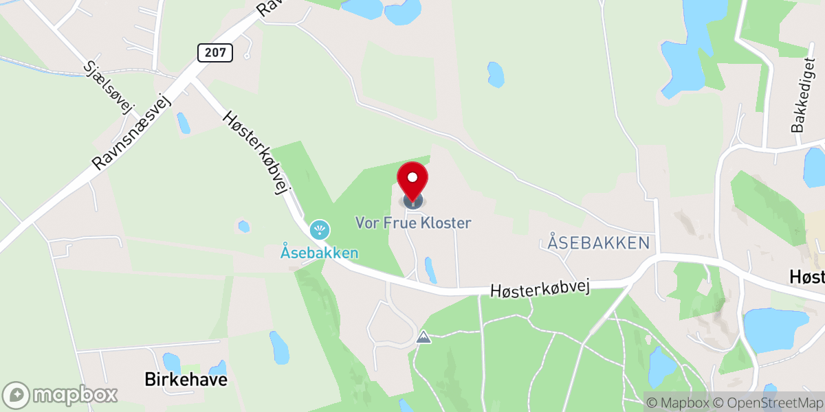 Map showing location of Vor Frue Kloster - Benediktinerinderne OSB
