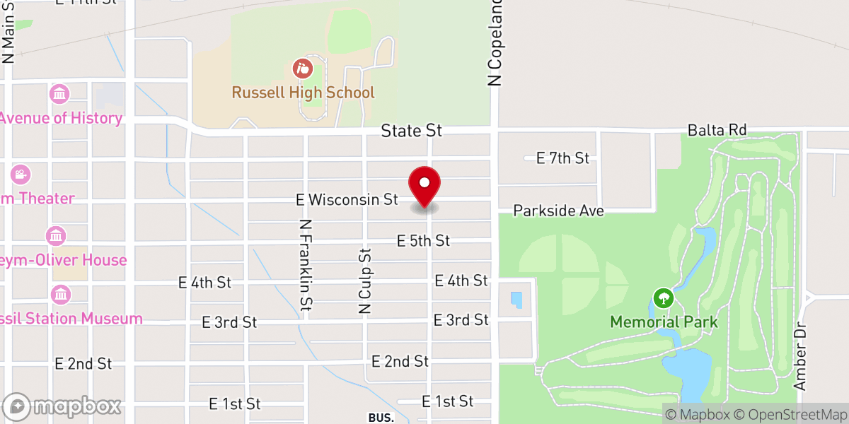 Map showing location of Assembly of God Calvary Chapel