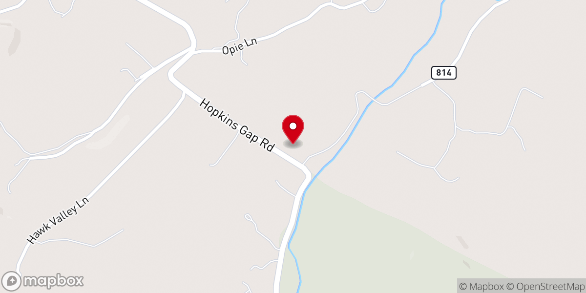 Map showing location of Hebron Mennonite Church