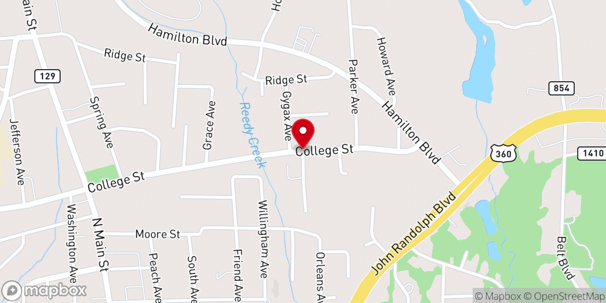 Map showing location of Mc Laughlin Holiness Church