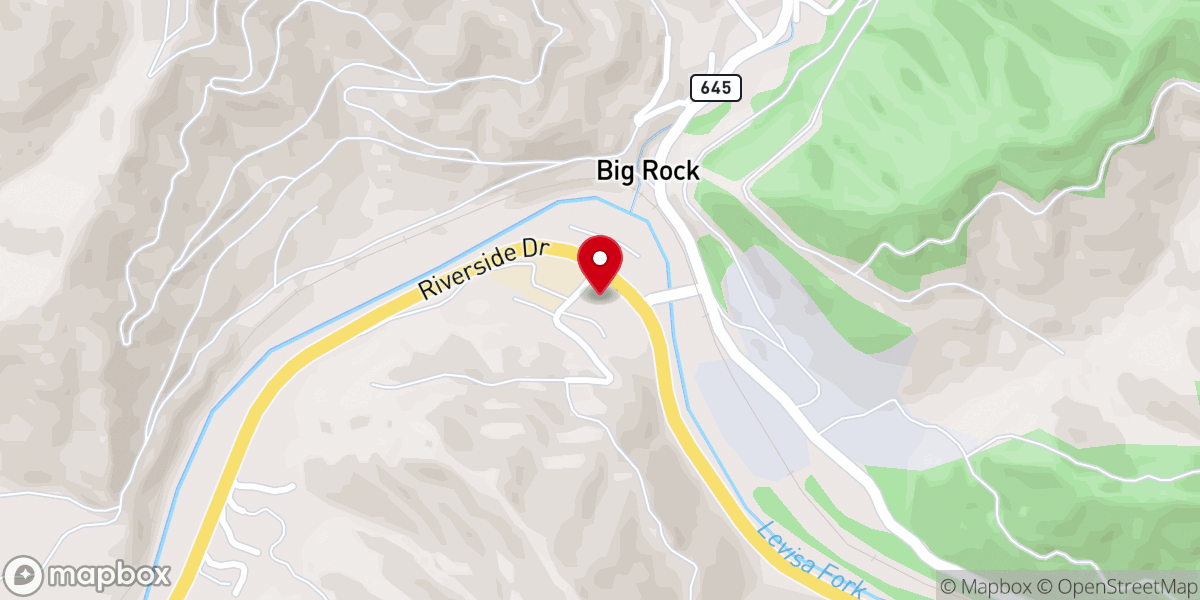 Map showing location of Big Rock Church of Christ