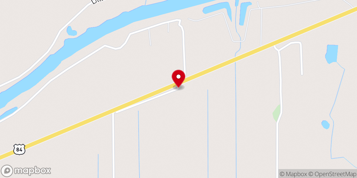Map showing location of Old Mount Olive Church