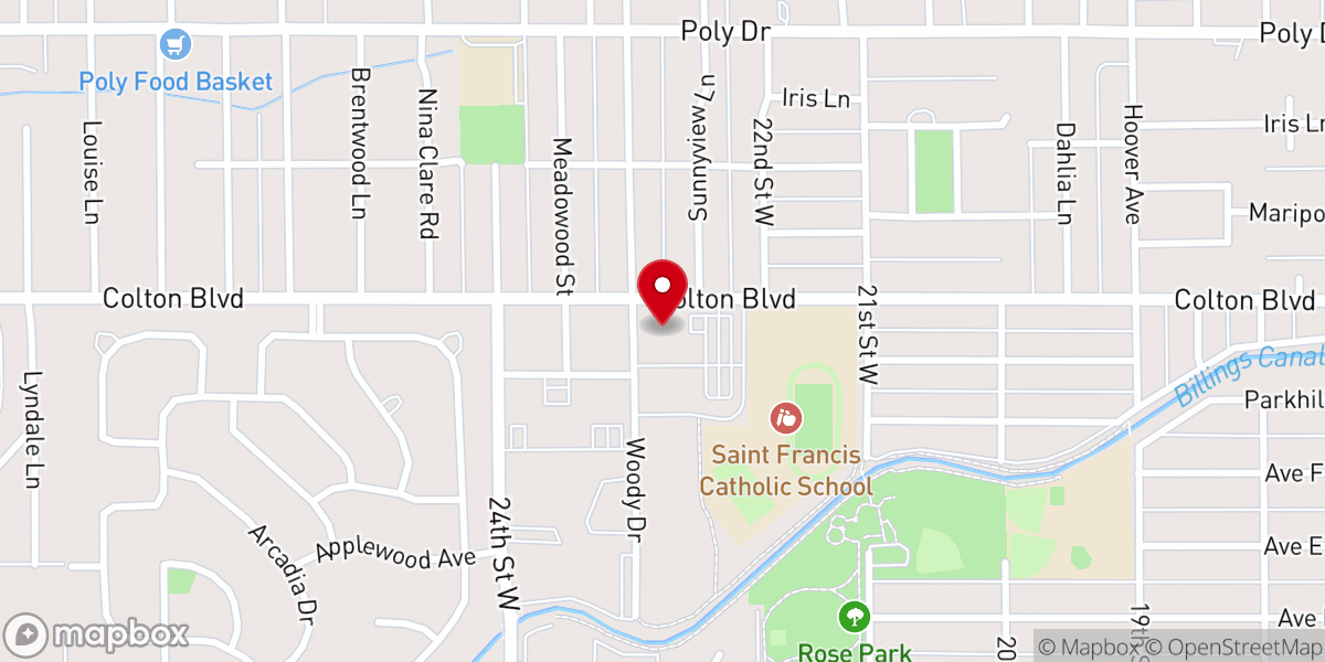 Map showing location of St. Thomas the Apostle Catholic Church