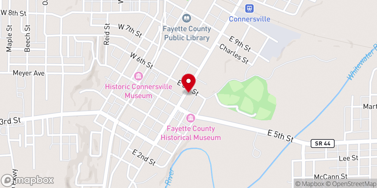 Map showing location of Trinity Anglican Church
