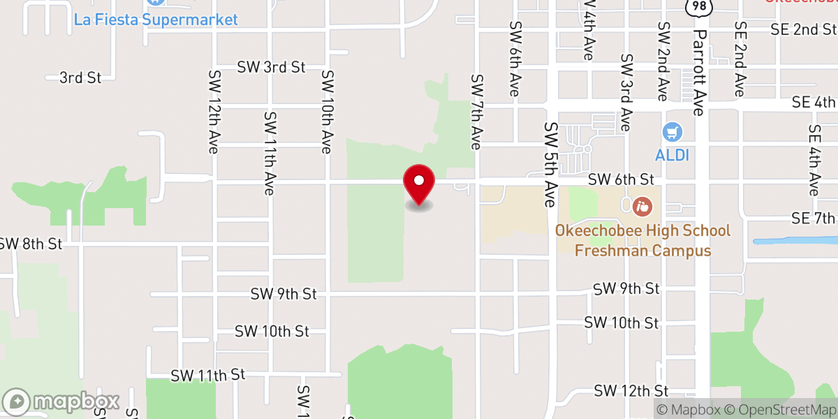 Map showing location of Sacred Heart Catholic Church