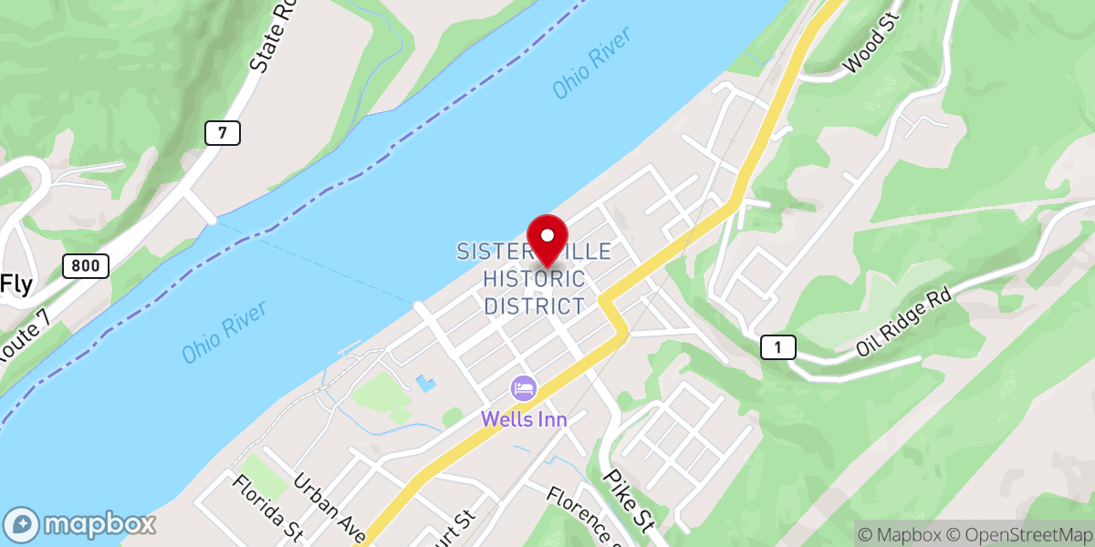 Map showing location of Smith Ridge Chapel