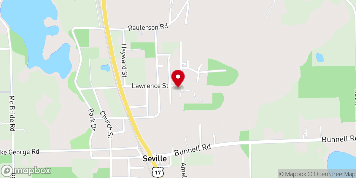Map showing location of New Saint Paul Church