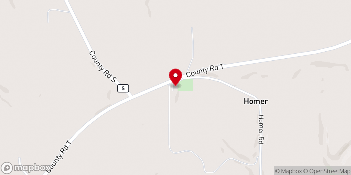 Map showing location of Hickory Grove Lutheran Church