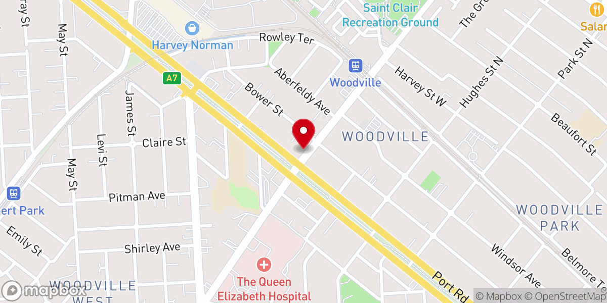 Map showing location of St Margaret's Anglican Church